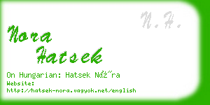 nora hatsek business card